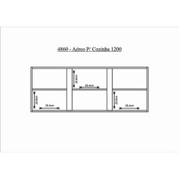 Armário Aéreo para Cozinha 120cm Madeira Maciça 3 Bf - 4