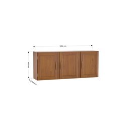 Armário Aéreo para Cozinha 120cm Madeira Maciça 3 Bf - 3