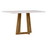 Mesa de Jantar 135x90 Cm Sarah com Vidro Ype Off White - New Ceval - 1