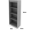 Ver imagem 2 de Estante Armário Alta Livreiro Multiuso Office 4 Prateleiras Branco