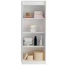 Ver imagem 1 de Estante Armário Alta Livreiro Multiuso Office 4 Prateleiras Branco