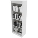 Ver imagem 6 de Estante Armário Alta Livreiro Multiuso Office 4 Prateleiras Branco