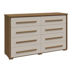 Cômoda Grande com 8 Gavetas Angra - Jequtibá/offwhite - 1