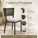 Ver imagem 2 de Kit 4 Cadeiras Pietra Corda Náutica Alumínio Premium Área Externa Pintura Eletrostática: Verde Oliva
