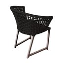 Ver imagem 3 de Kit 4 Cadeiras de Jantar Area Externa Salinas em Corda Naútica Base Alumínio Rami - Preta