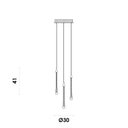 Ver imagem 5 de Pendente Goccia 30cm x 41cm 3x3w 3000k 480 Lúmens OC002M Bella Iluminação