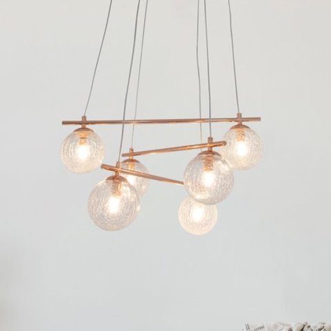 Luminária Pendente 6 Foco 25w OD039R Asta Bella Iluminação