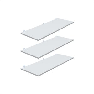 Kit 3 Prateleira Branca 70X30 + Suporte Flutuante Mdf  Organizadora Decoração Cozinha Banheiro Sala