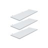 Kit 3 Prateleira Branca 70X30 + Suporte Flutuante Mdf  Organizadora Decoração Cozinha Banheiro Sala - 1