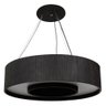 Lustre Pendente Madeira Redondo Anel 60 Cm Cor:preto - 1