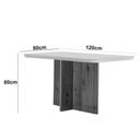Ver imagem 3 de Sala de Jantar Mesa Olimpia 120 Tampo em Mdf Vidro Canto Copo com 4 Cadeiras Grecia