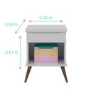 Ver imagem 2 de Mesa de Apoio e Guarda Roupa Infantil Alice Cinza Acetinado - Phoenix Baby