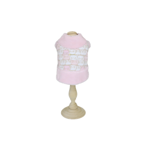 Colete de Soft com Pêlo Pata Chic - Gatinha Rosa - M