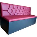 Ver imagem 1 de Poltrona Sofá Booth com Baú 1.10m Assento e Encosto Marsala 2 Lugares Sku_065