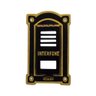 Protetor Interfone Dallas de Alumínio Fundido Ouro 4x10x19cm - 1
