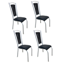Ver imagem 2 de Kit 4 Cadeiras Cozinha Aço Tubolar Confortável Jantar