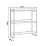Kit Industrial Estante Guaecá 180x95 e Aparador Industrial 3 Prateleiras Córdoba 100x95 Preto/imbuia - 5