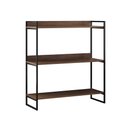 Ver imagem 3 de Kit Industrial Estante Guaecá 180x95 e Aparador Industrial 3 Prateleiras Córdoba 100x95 Preto/imbuia