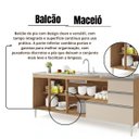 Ver imagem 3 de Balcão para Pia de 2,00 Mt Maceió 4 Portas 3 Gavetas Amendoa Off White