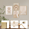 Kit 4 Quadros Decorativos Abstrato Minimalista Boho - 1