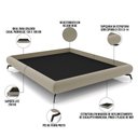Ver imagem 4 de Cama Casal Pés de Ferro Estilo Industrial 156cm Otto P05 Veludo Bege - Lyam Decor