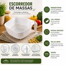 Ver imagem 3 de Escorredor Macarrao Alimentos com Alca Secador Massas Legumes Arroz Frutas Cesto Multiuso Grande Qua