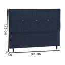 Ver imagem 2 de Cabeceira Estofada Box Solteiro Encosto para Cama Hylux 94x126 Azul Marinho