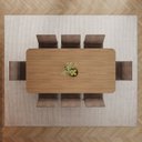 Ver imagem 5 de Conjunto Mesa Olívia 200cm com Vidro 8 Cadeiras Elena Marrom/Nature/Cacao