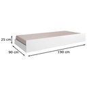 Ver imagem 4 de Bicama Cama com Auxiliar Solteiro Branca Chiara - Phoenix Baby