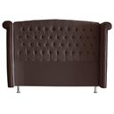 Ver imagem 3 de Kit Cabeceira de Cama Box e Calçadeira Baú Luxo King 195 Cm Suede Rosê do Lar Móveis