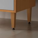 Ver imagem 4 de Armário Torre Quente Luisa 4 Portas 100% MDF 60cm Naturalle e Off White Moderna
