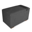 Ver imagem 2 de Recamier Puff Baú Organizador no Boucle com Cinto Preto:grafite
