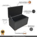 Ver imagem 6 de Recamier Puff Baú Organizador no Boucle com Cinto Preto:grafite