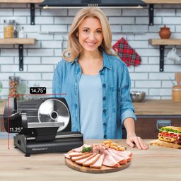 Elite Gourmet Emt-625b Fatiadora Elétrica de Carne 7.5” Preto - 4