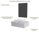 Ver imagem 4 de Conjunto Bancada C-cuba F44 e Espelheira Metrópole 601 Perffect Acetinado Branco Chess