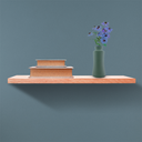 Ver imagem 1 de Kit 3 Prateleiras 50 Cm Verniz Mel com Suporte Invisivel