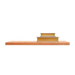 Kit 3 Prateleiras 50 Cm Verniz Mel com Suporte Invisivel - 3