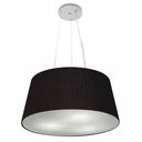 Ver imagem 1 de Lustre Pendente Cone Md-4048 Cúpula em Tecido 21/50x40cm Preto - Bivolt