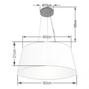 Ver imagem 6 de Lustre Pendente Cone Md-4048 Cúpula em Tecido 21/50x40cm Preto - Bivolt