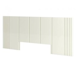Cabeceira Painel Ripado King Off White Brilho 300cm - 1