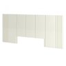 Cabeceira Painel Ripado King Off White Brilho 300cm - 1