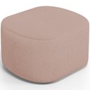 Ver imagem 1 de Puff Decorativo Orgânico para Living Quarto 70cm Doha W01 Linho Rosê - Lyam Decor