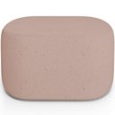 Ver imagem 2 de Puff Decorativo Orgânico para Living Quarto 70cm Doha W01 Linho Rosê - Lyam Decor
