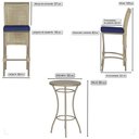 Ver imagem 2 de Mesa Bistrô e 2 Banquetas Roma Fendi Corda Náutica Estofado 10 Trama Original