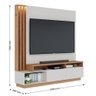 Home Theater 2 Portas Basculantes com Led Humaitá - Off White Matte / Freijó - 2