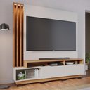 Ver imagem 7 de Home Theater 2 Portas Basculantes com Led Humaitá - Off White Matte / Freijó