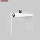 Ver imagem 7 de Conjunto 2 Peças com Escrivaninha 91cm Facility e Cadeira Escritorio Diretor Tela Mesh Tok 3310 Branco Preto