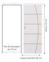 Ver imagem 2 de Porta Branca Friso 23 80x210cm + Kit de Correr Branco