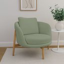 Ver imagem 2 de Poltrona Decorativa Austin Bouclé Verde Claro - Nexta Casa