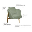 Ver imagem 3 de Poltrona Decorativa Austin Bouclé Verde Claro - Nexta Casa